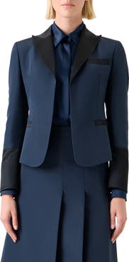 Akris Deneuve Silk Crop Blazer