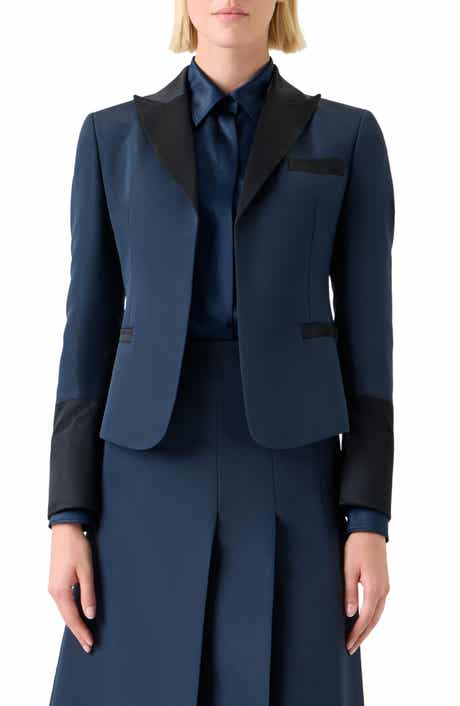 Deneuve Silk Crop Blazer