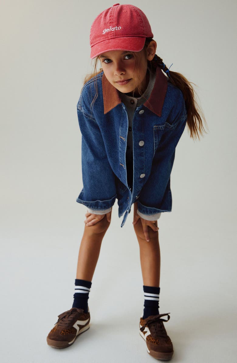 NEXT Kids' Denim Carpenter Jacket, Alternate, color, Blue
