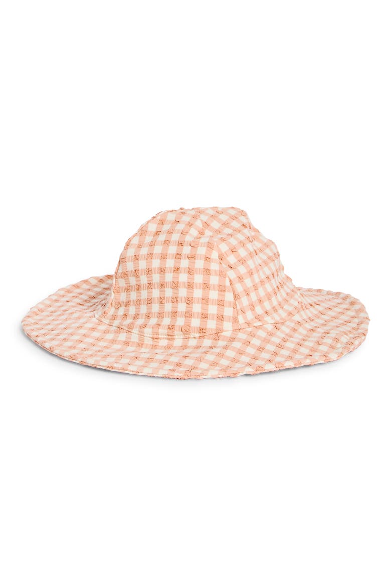Gingham Sun Hat, Main, color, MELON