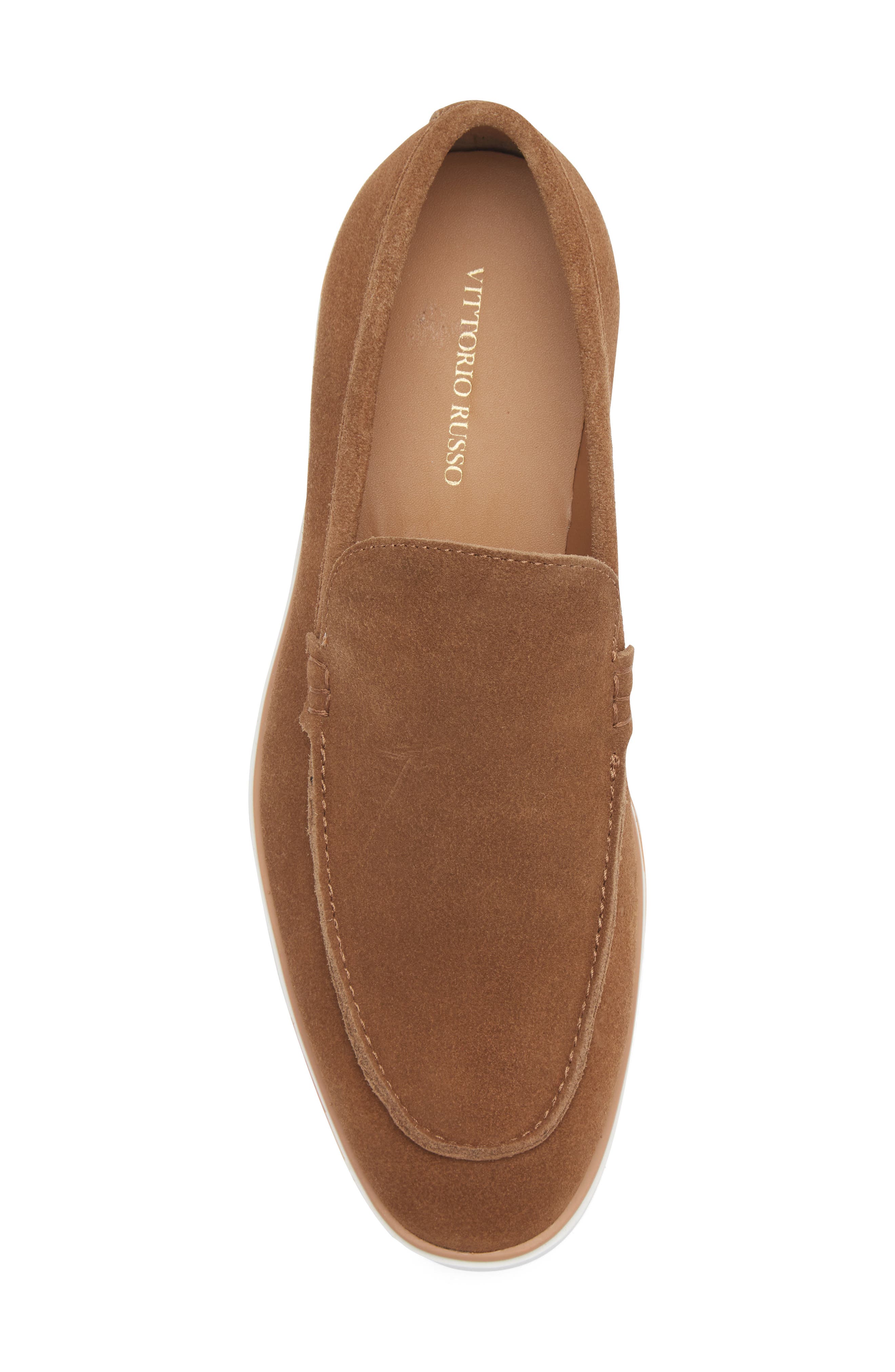 VITTORIO RUSSO Alto Loafer, Alternate, color, Silk Suede Brown