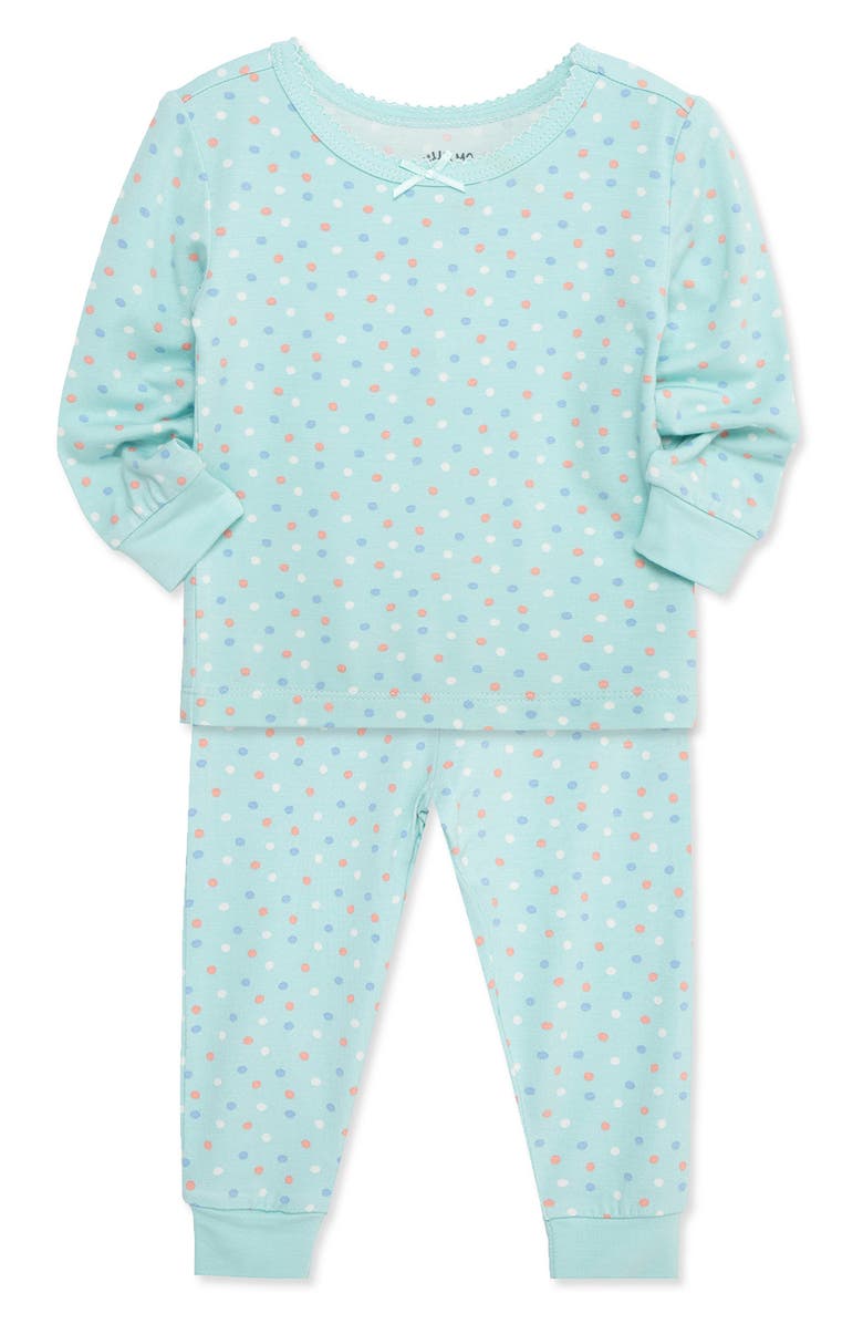 Little Me Unicorn 4-Piece Pajamas, Alternate, color, Aqua