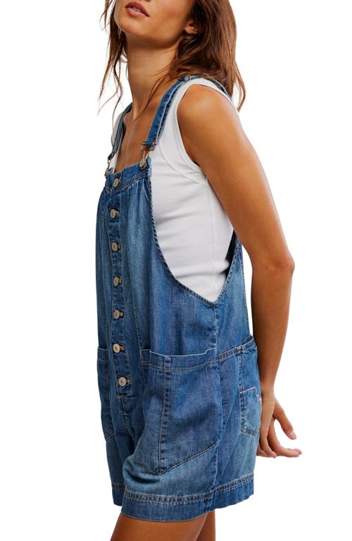 Free People You've Got The Love Short Overalls In Red
