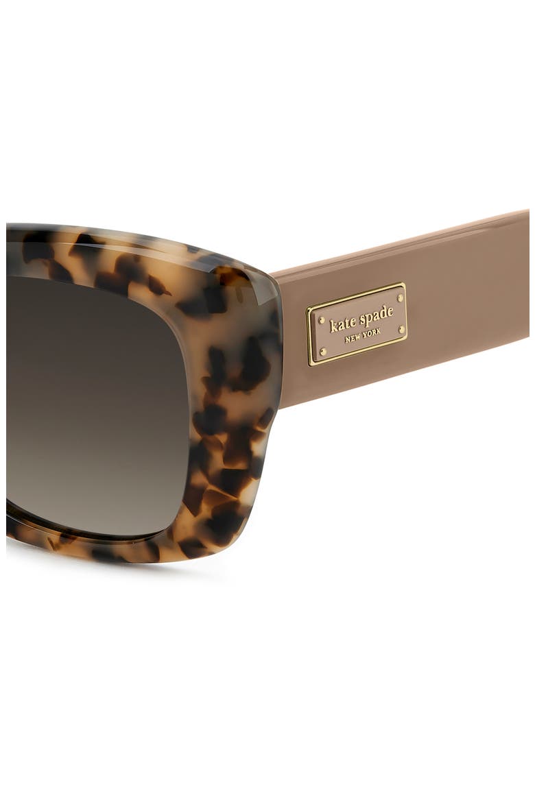 jenell 51mm gradient rectangular sunglasses, Alternate, color, HAVANA