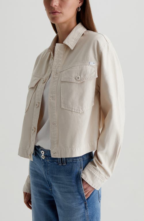 Ag Valleta Utility Shirt Jacket In Opal Stone