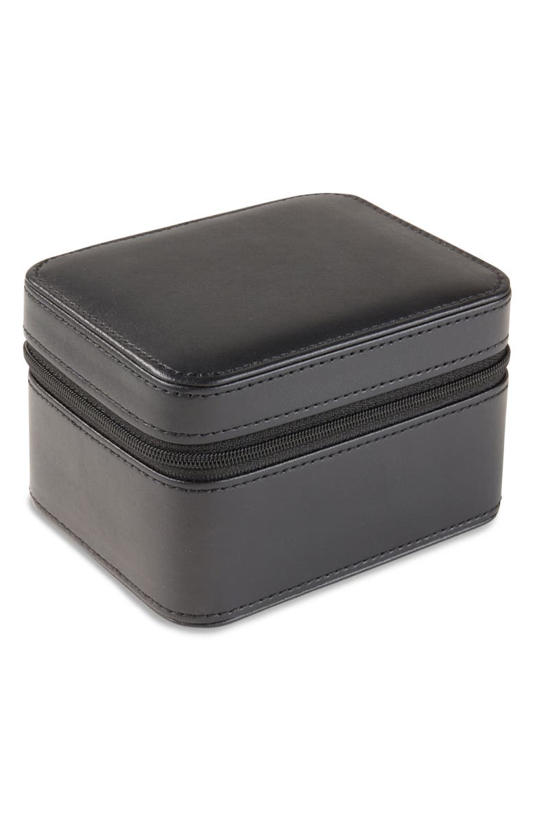 Bey-Berk Matteo Leather Watch Case, Main, color, Black