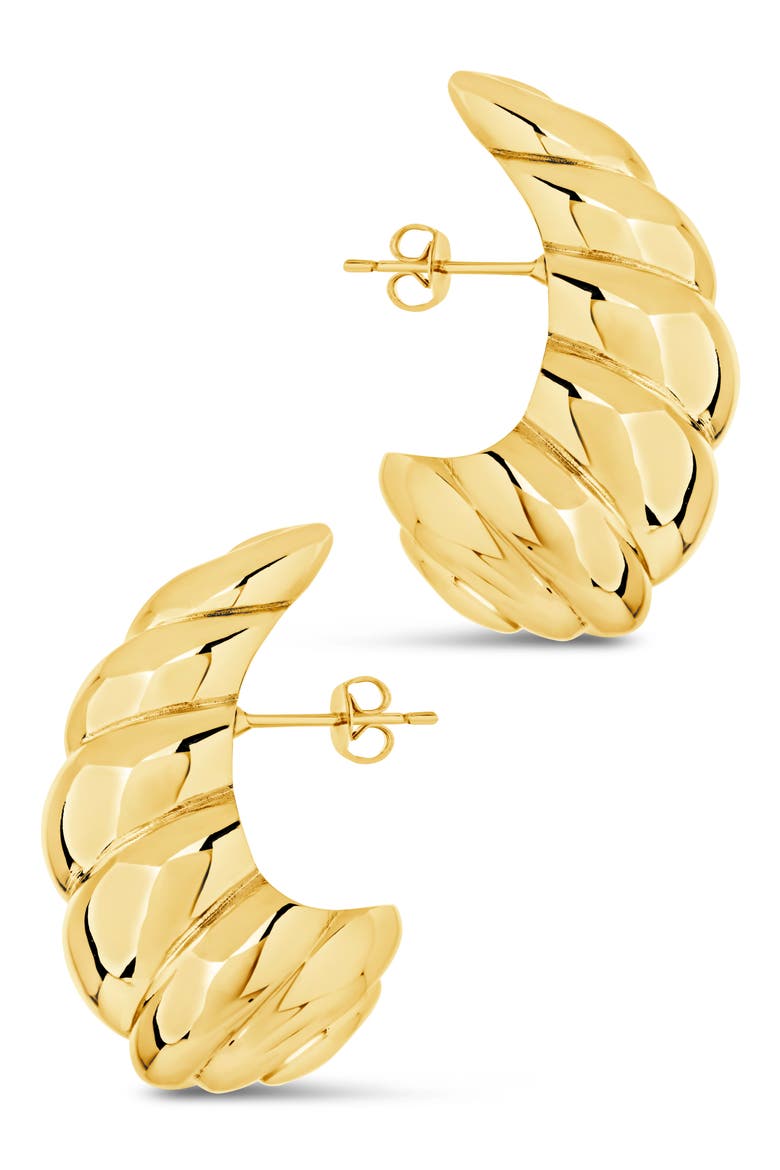 Bobine Twist Stud Earrings, Alternate, color, GOLD