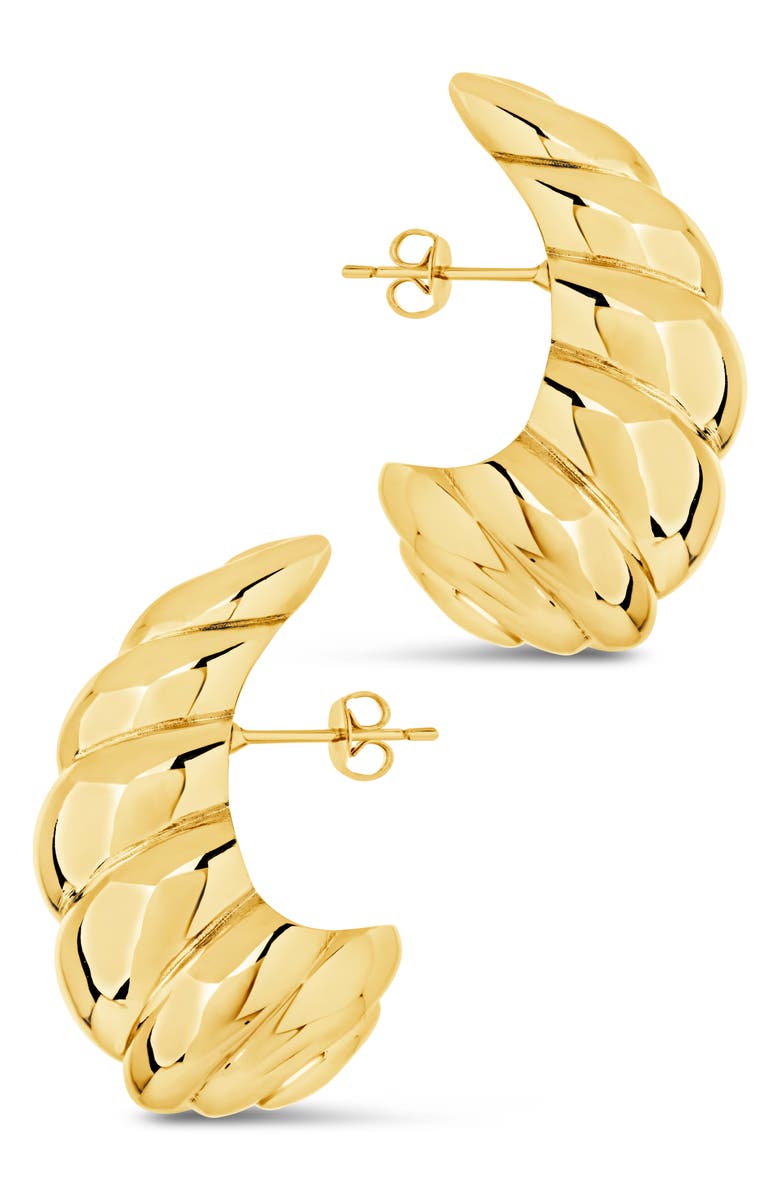 Sterling Forever Bobine Twist Stud Earrings, Alternate, color, Gold