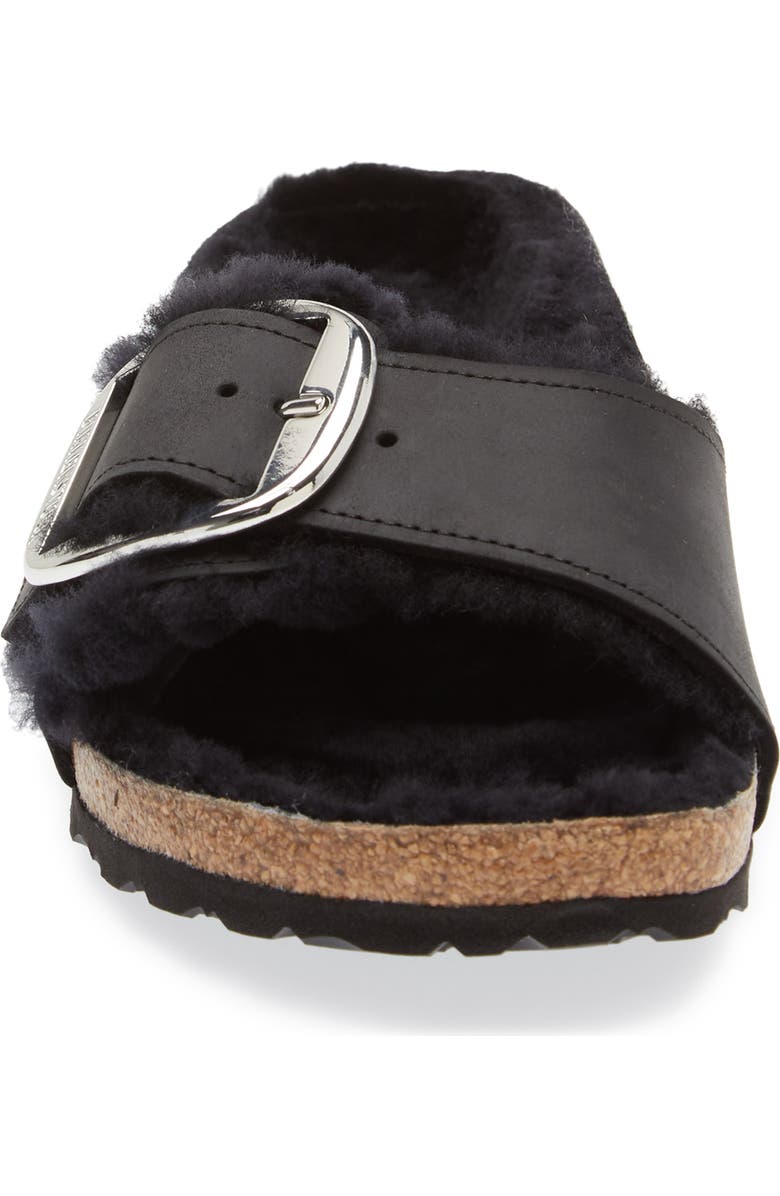 Birkenstock Madrid Big Buckle Genuine Shearling Lined Sandal, Alternate, color,