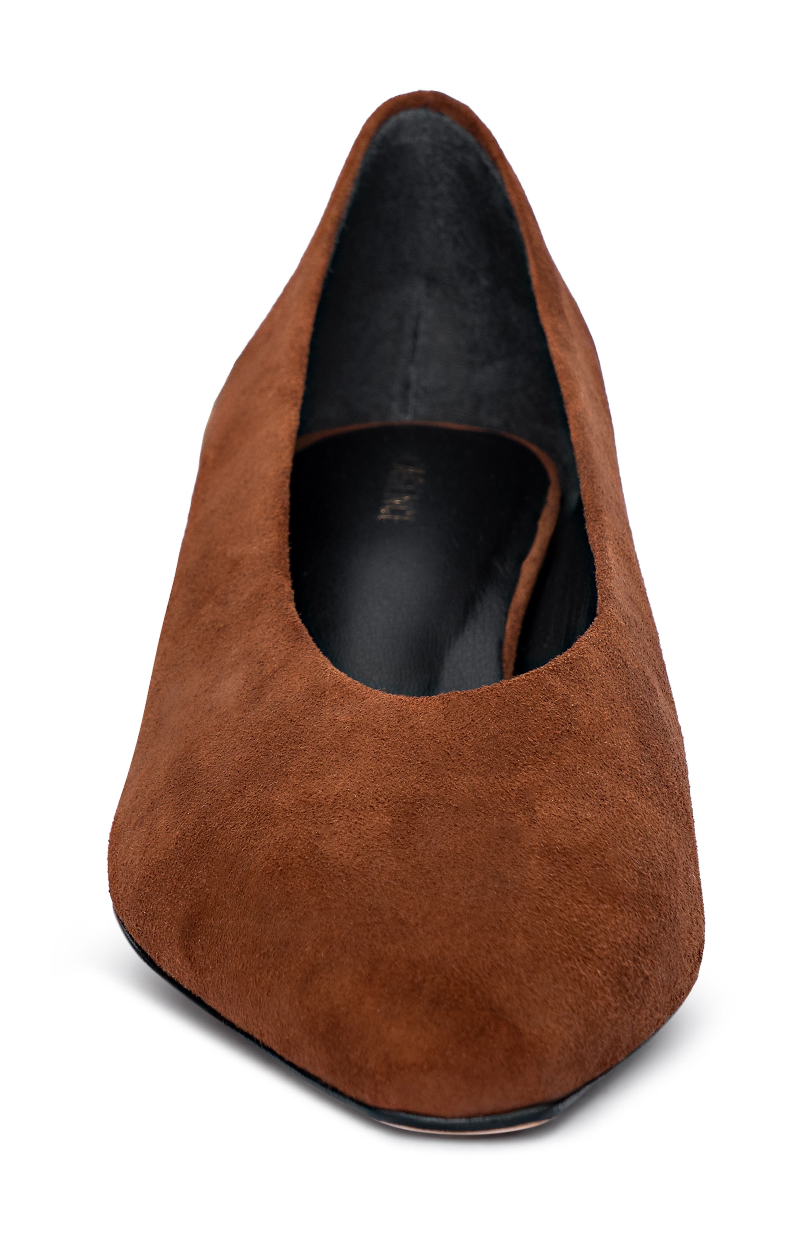 L'AGENCE Suzanne Pointed Toe Flat, Alternate, color, Buckskin Suede