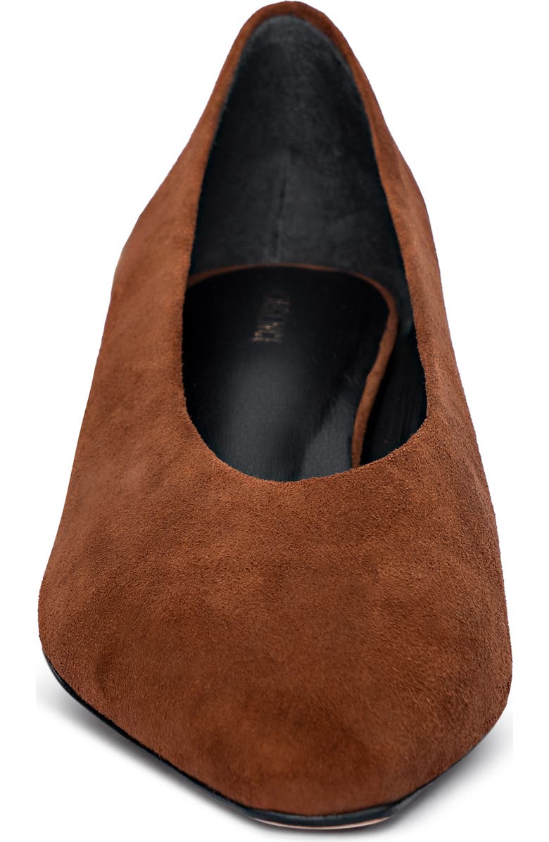 L'AGENCE Suzanne Pointed Toe Flat, Alternate, color, Buckskin Suede