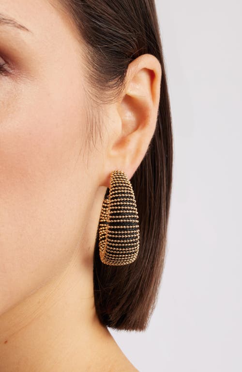 Nordstrom Metallic Thread Hoop Earrings In Multi