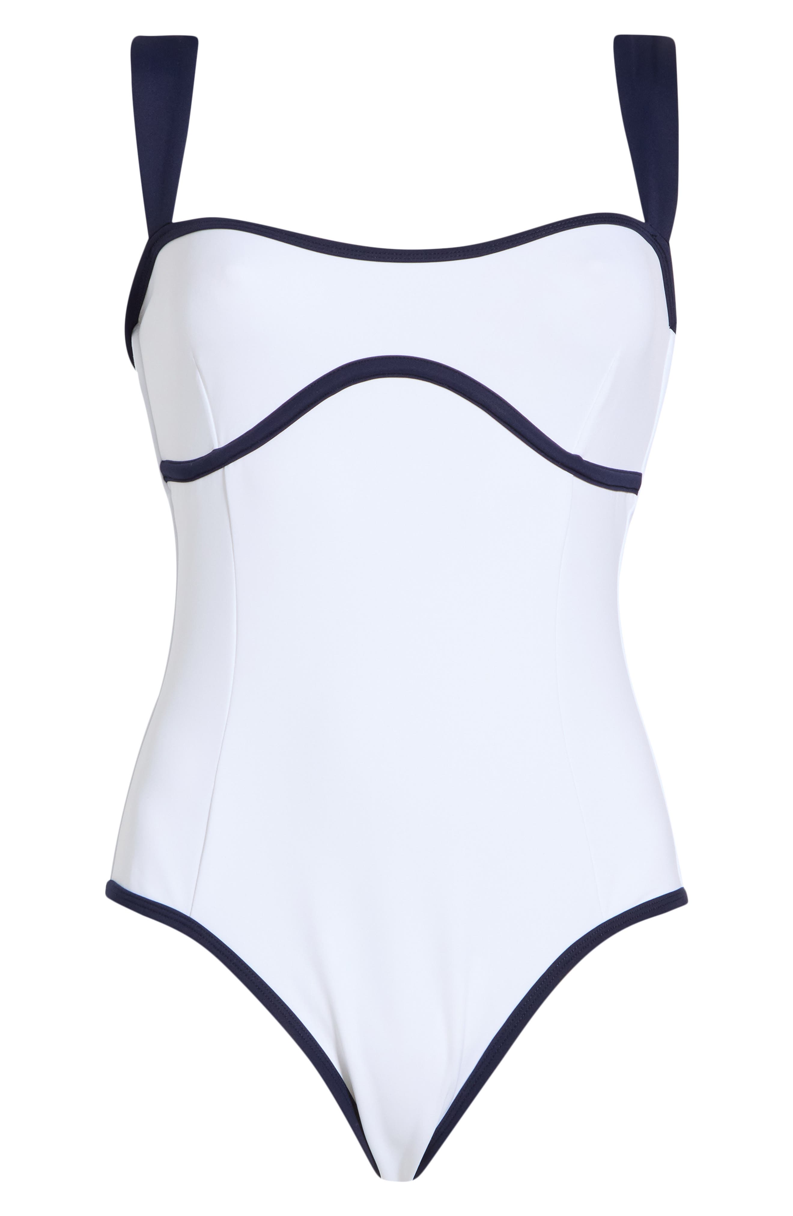 Good American Sweetheart Neck Compression One-Piece Swimsuit