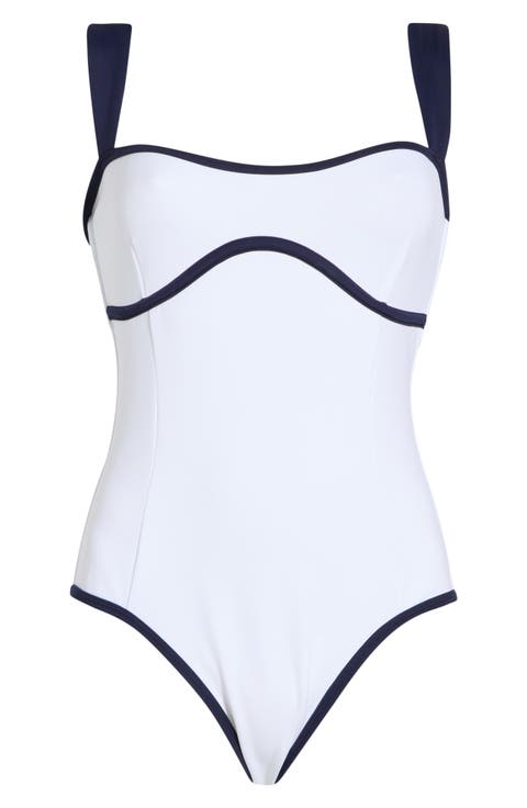 Sweetheart Neck Compression One-Piece Swimsuit