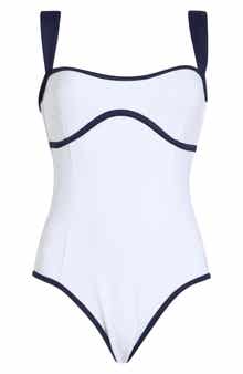 Good American Sweetheart Neck Compression One-Piece Swimsuit