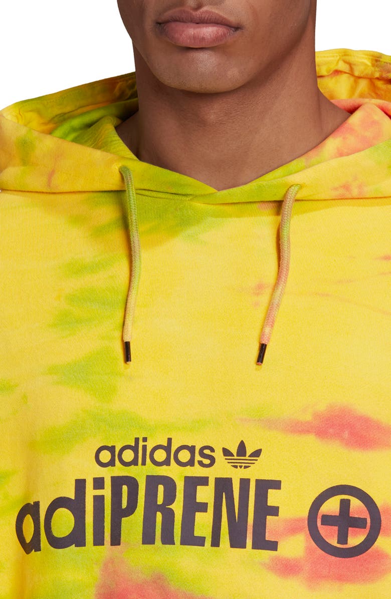 adidas Originals adiPRENE+ Print Tie Dye Hoodie, Alternate, color,