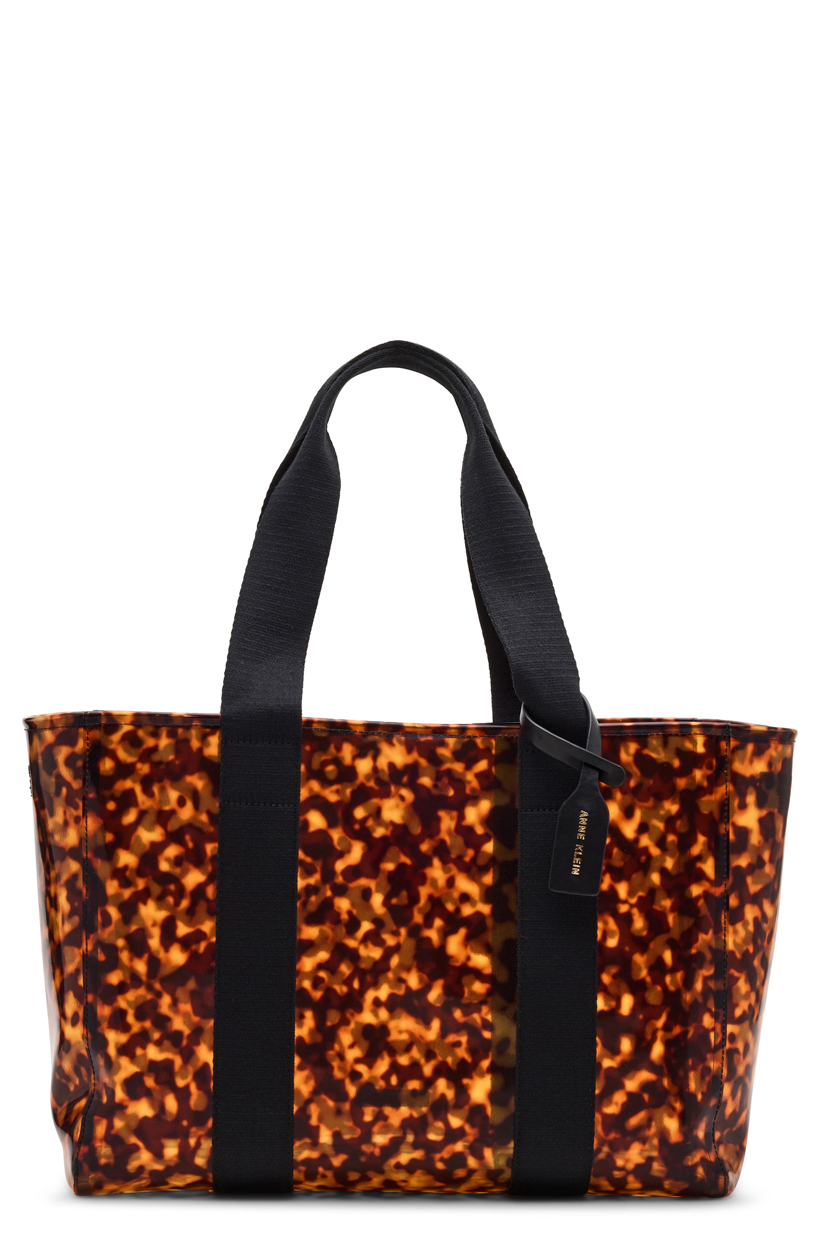 Anne Klein Web Handle Tote Bag & Pouch, Main, color, 