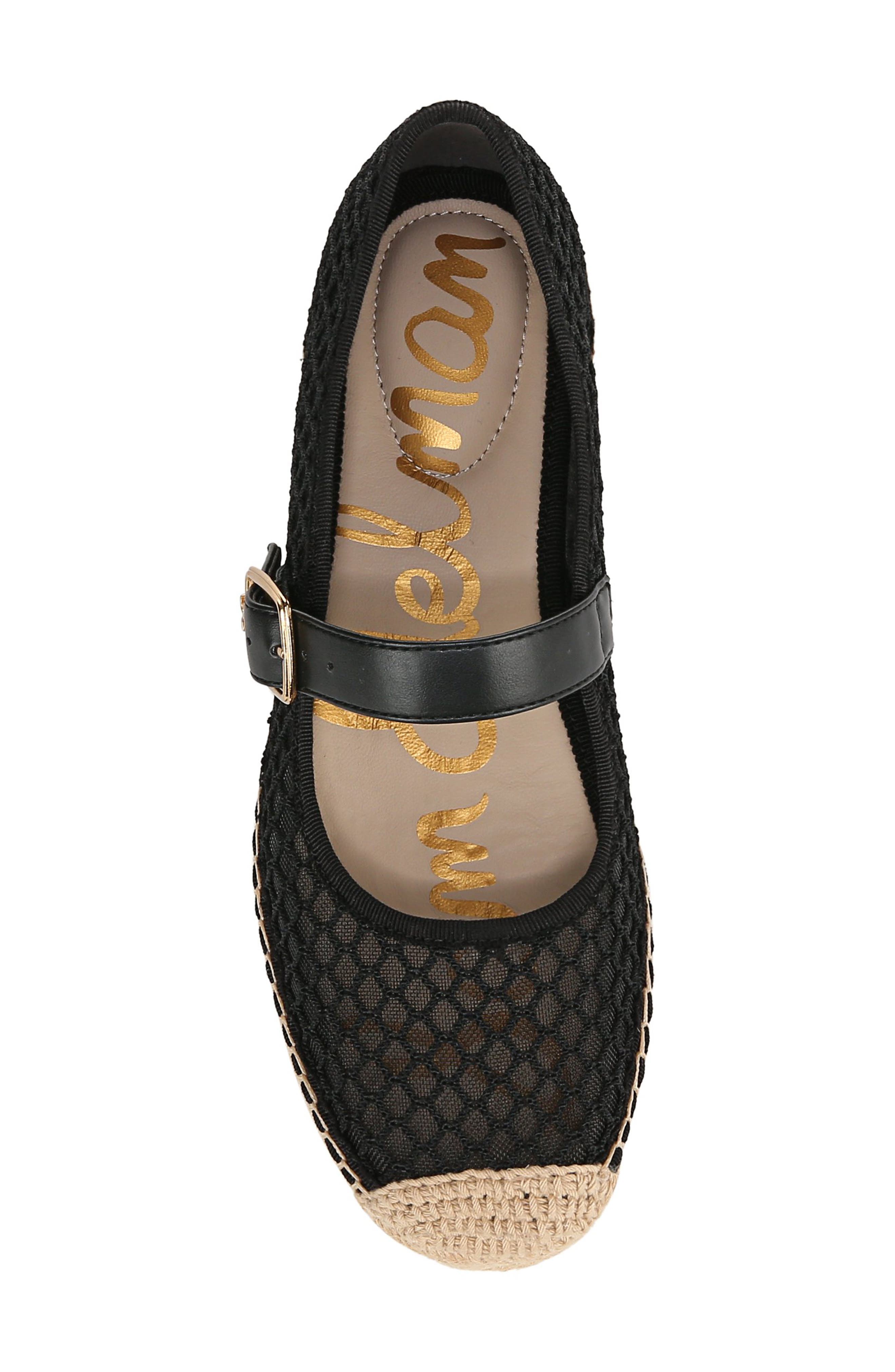 Sam Edelman Mackiemesh Mary Jane Platform Espadrille, Alternate, color, Black