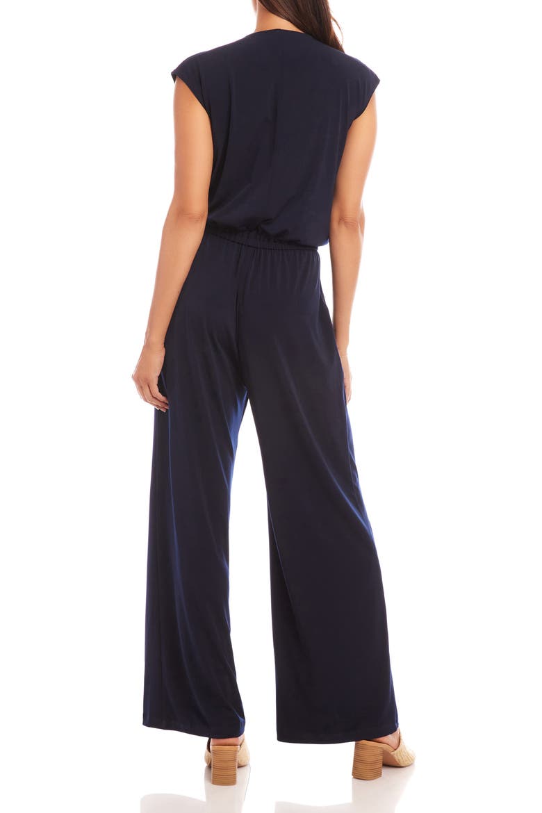 Travel Jersey Sleeveless Jumpsuit, Alternate, color, NAVY