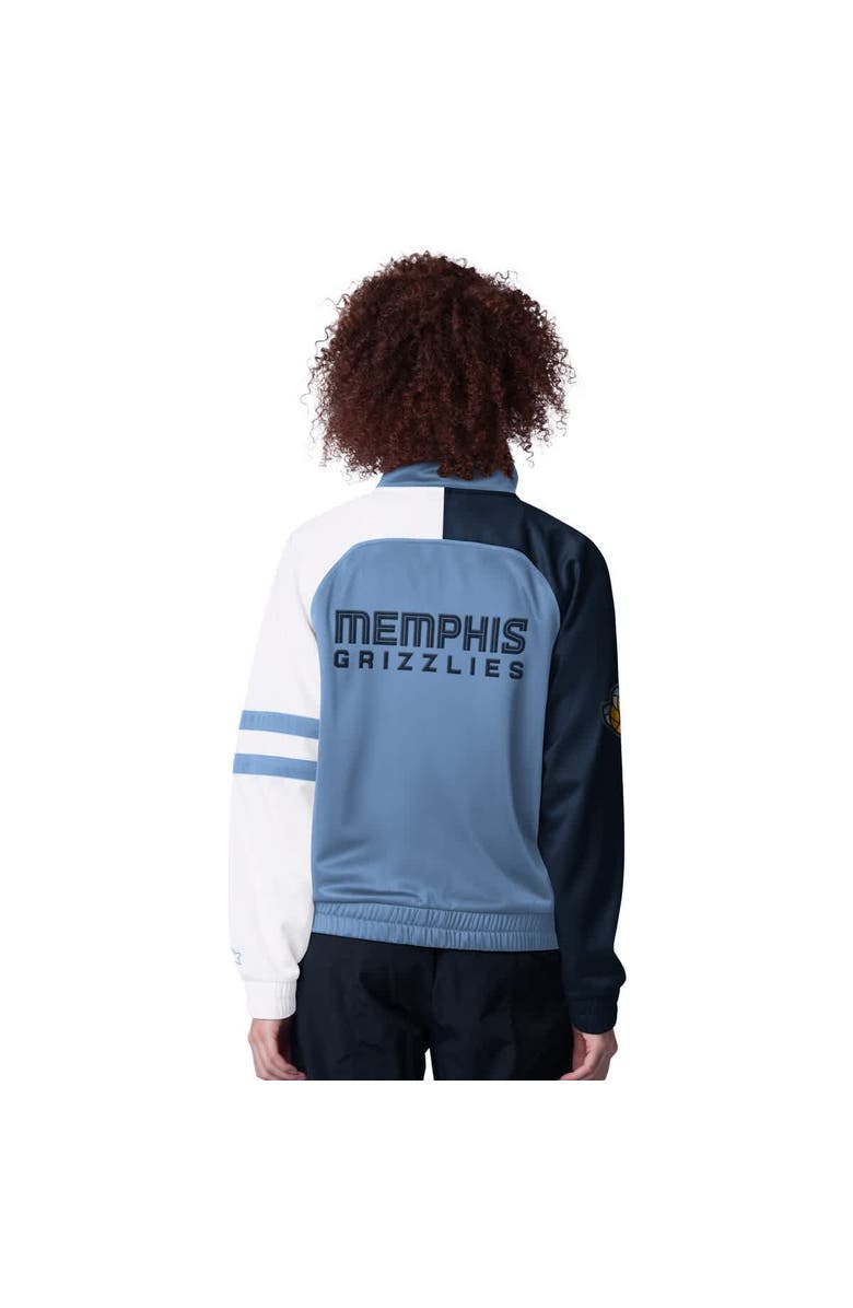 STARTER Women's Starter Light Blue Memphis Grizzlies Line Up Dolman Raglan Full-Zip Track Jacket, Alternate, color, Light Blue