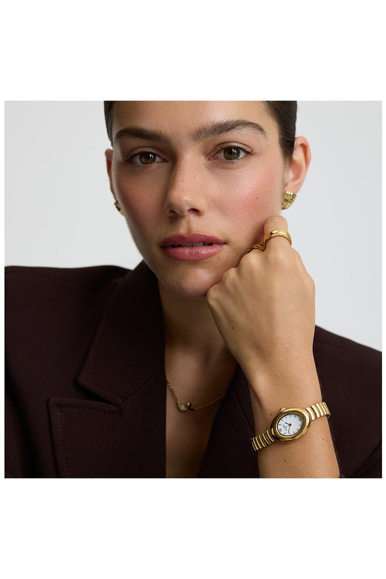 Classic Gold Oval Bracelet Watch, Alternate, color, GOLD