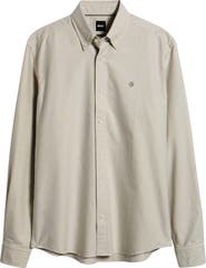 BOSS Liam Button Down Cotton Shirt
