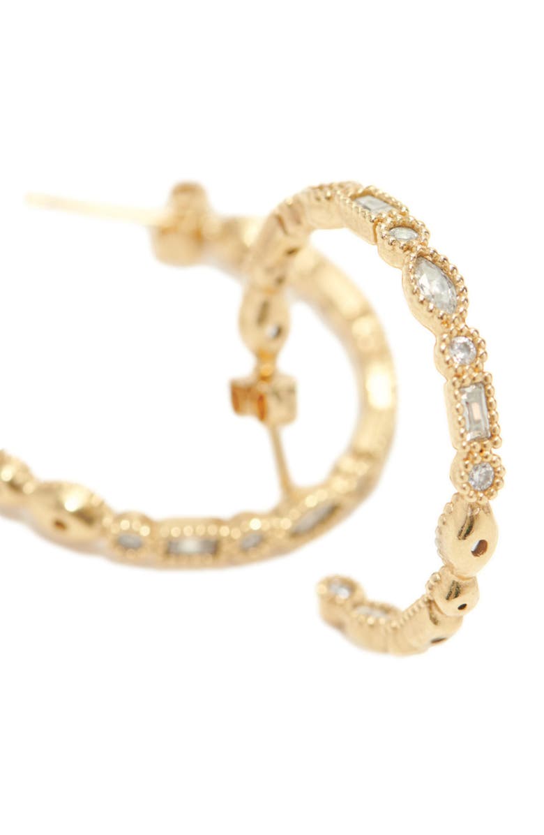 maje Diamanté-embellished large hoop earrings, Alternate, color, 