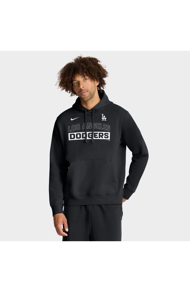 Nike Men's Nike Black Los Angeles Dodgers Primetime Club Hoodie, Main, color, Black