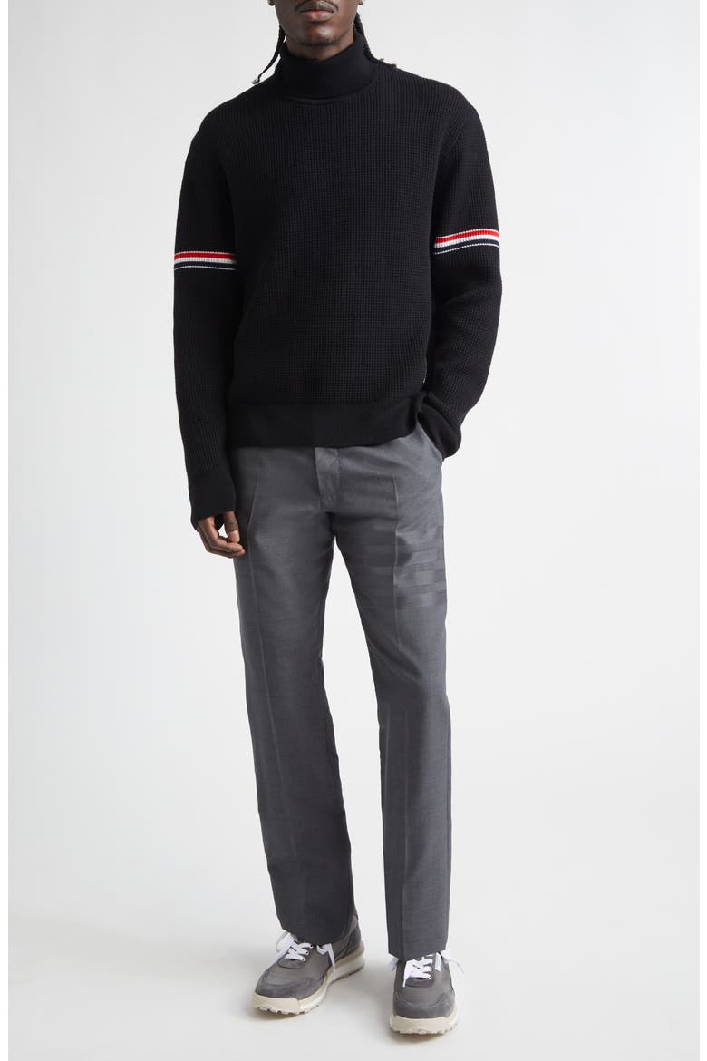 Cashmere Blend Turtleneck Sweater, Alternate, color, BLACK