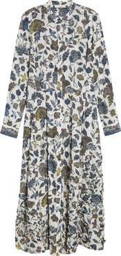 Ulla Johnson Laurentine Floral Print Long Sleeve Dress