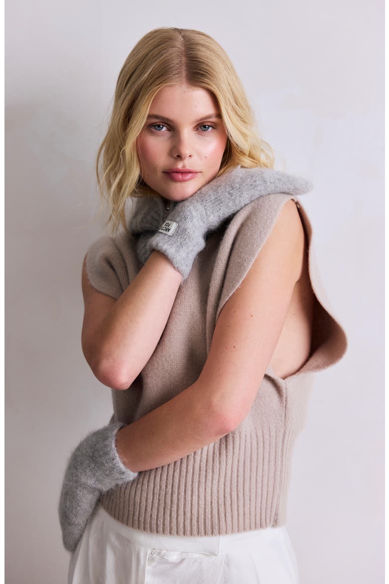 The Alpaca Blend Mittens, Alternate, color, BLIZZARD GREY