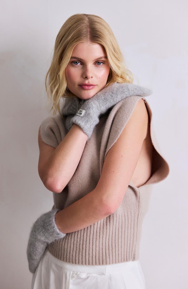 Arctic Fox & Co The Alpaca Blend Mittens, Alternate, color, Blizzard Grey