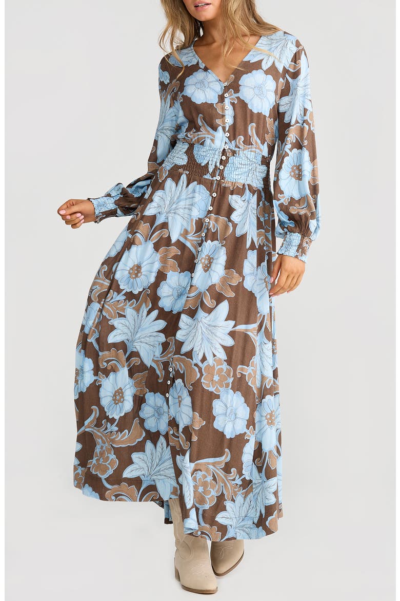 Halcyon Maxi Dress, Alternate, color, CHOCOLATE IBIZA