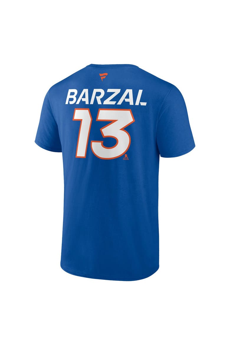 Men's Fanatics Branded Mathew Barzal Royal New York Islanders Authentic Pro Prime Name & Number T-Shirt, Alternate, color, Royal