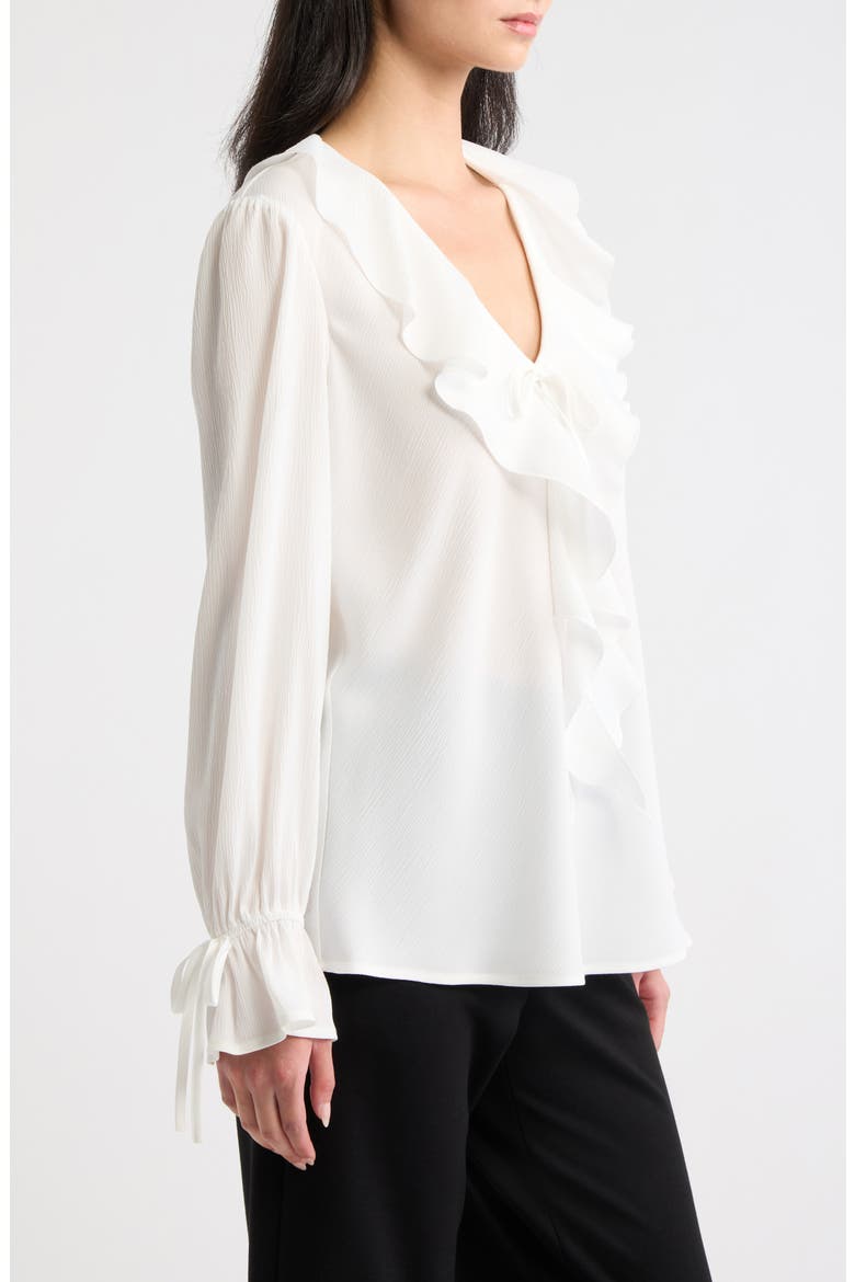 Ruffle Shirt, Alternate, color, IVORY