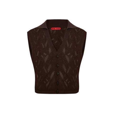 Cropped Ripped Knit Top