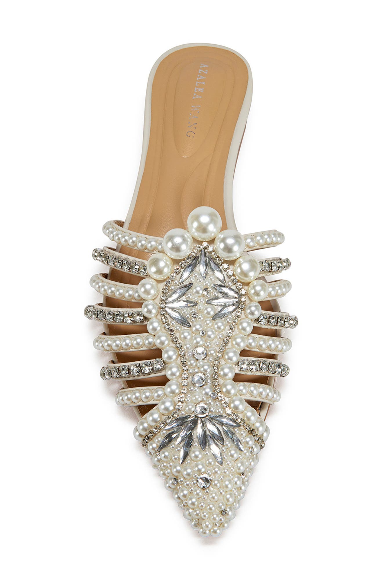 AZALEA WANG Adaline Pointed Toe Mule, Alternate, color, Bone