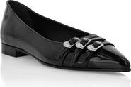 PHILIPP PLEIN Multi-Strap Ballerina Flats Skull Women