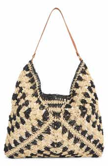 Dolce Vita Bloom Straw Shoulder Bag