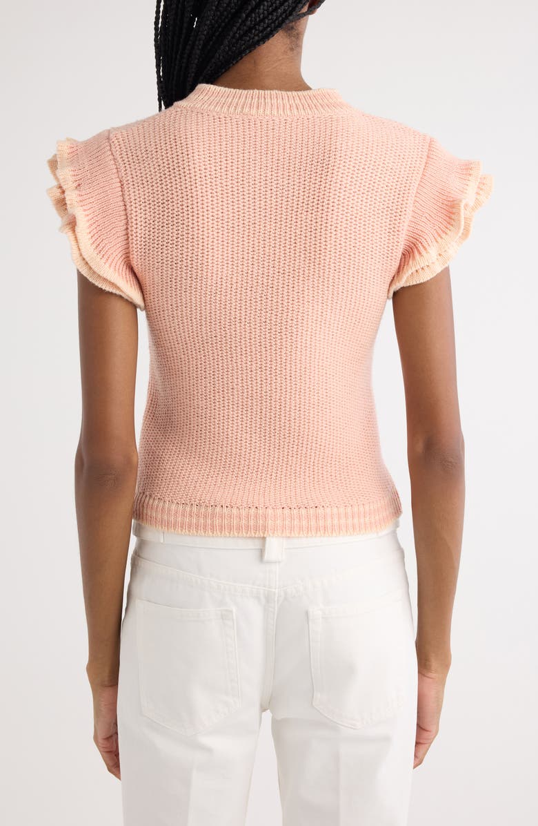 Chloé Tipped Ruffle Sleeve Sweater, Alternate, color, 