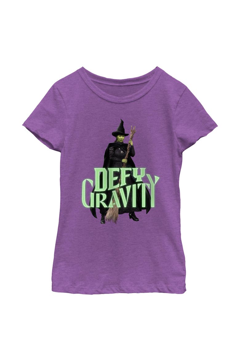 Girl's Wicked Elphaba Defy Gravity  Graphic T-Shirt, Main, color, Purple Berry