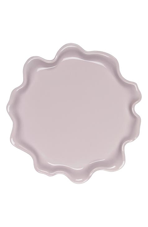 Le Creuset Pale Rose 2 Frill authentic Plates