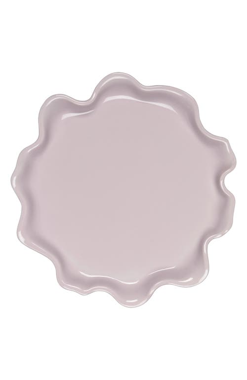 Le Creuset Iris Stoneware Ruffle Platter In Shallot