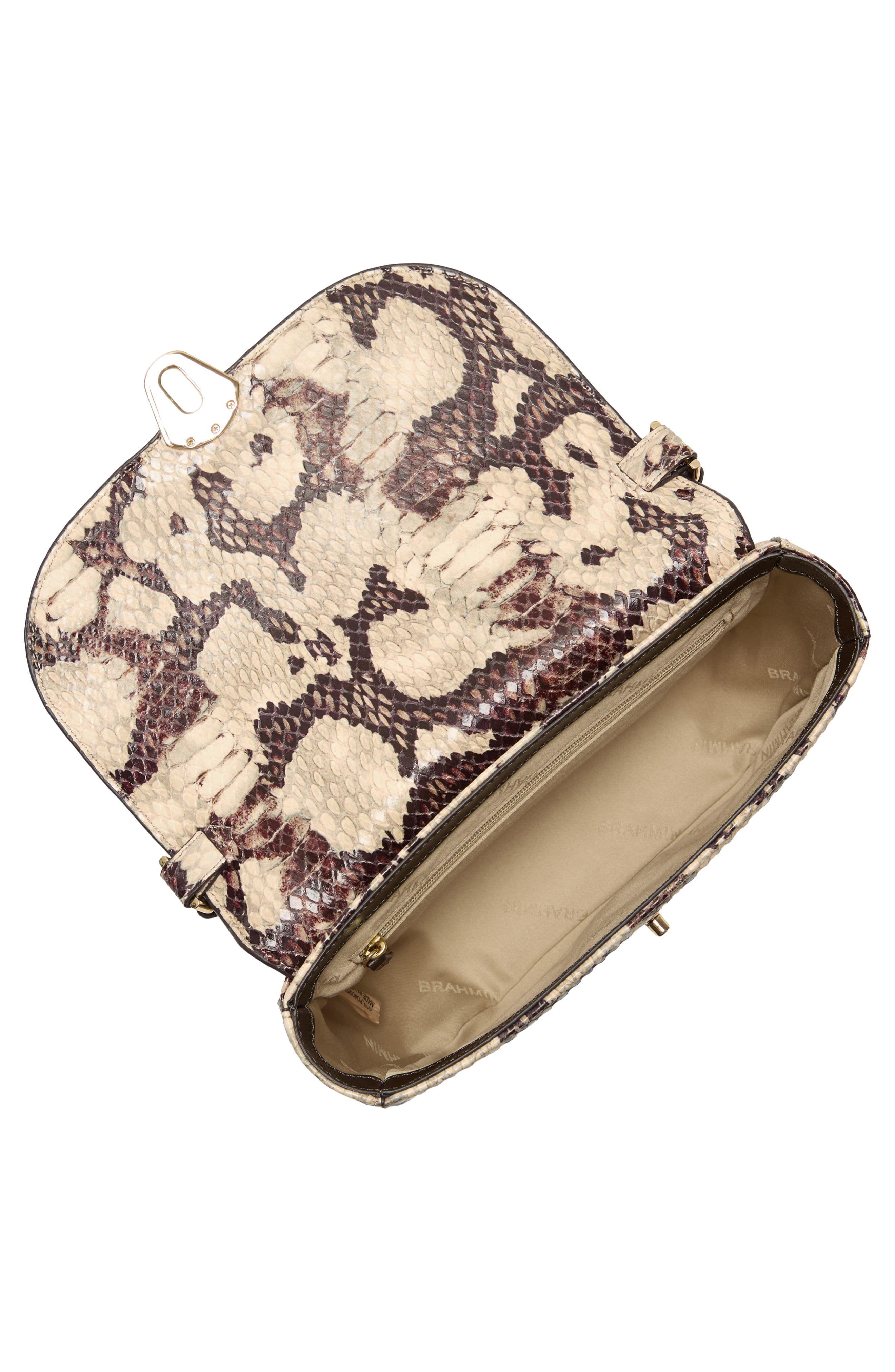 Brahmin Portia Embossed Leather Crossbody Bag, Alternate, color, 