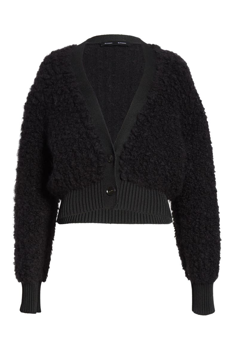 Crop Cardigan, Alternate, color, BLACK