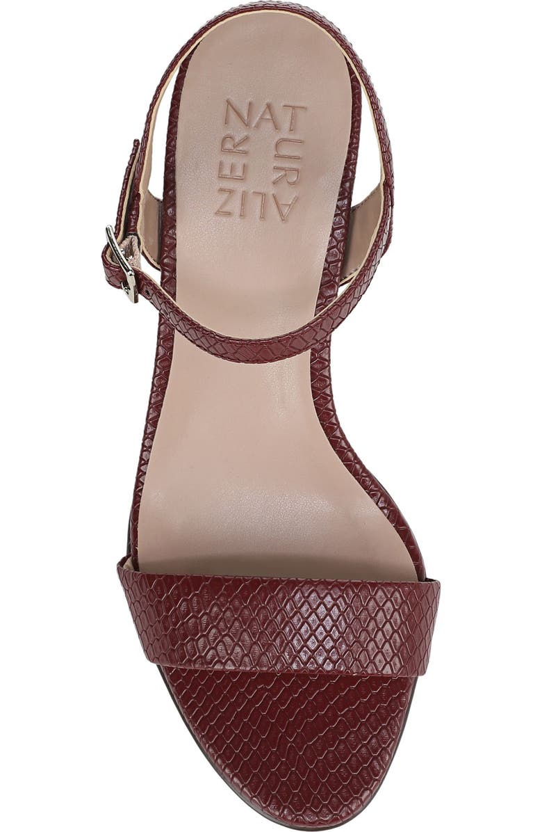 Naturalizer Bristol Sandal - Wide Width Available, Alternate, color, Cranberry Red Faux Leather