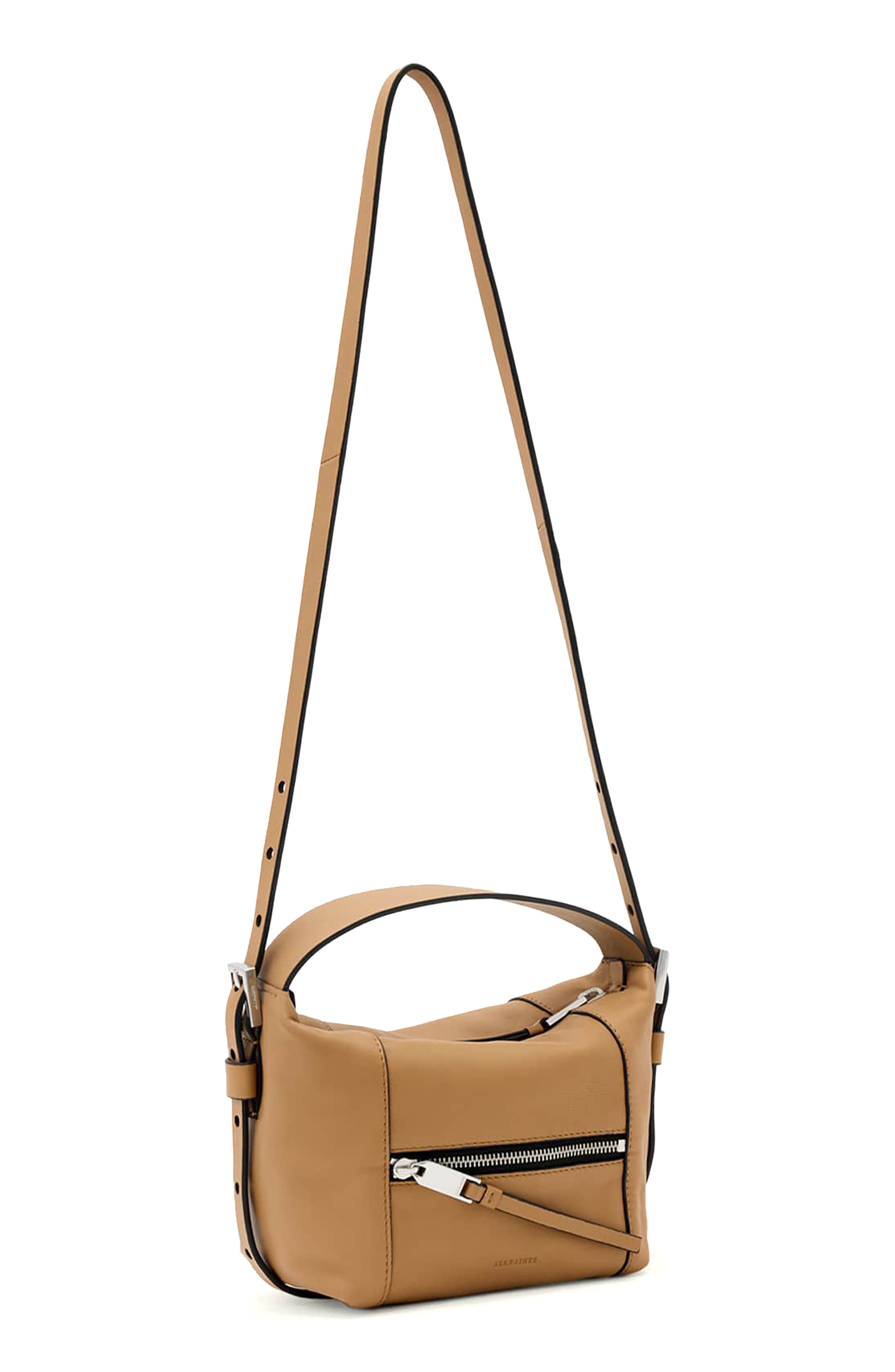 Mini Vega Grab Leather Crossbody Bag, Alternate, color, ACETONE TAN BROWN