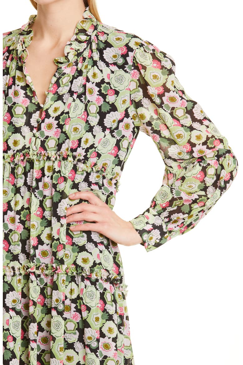Lucille Floral Long Sleeve Maxi Dress, Alternate, color, PRICKLY PEAR MULTI