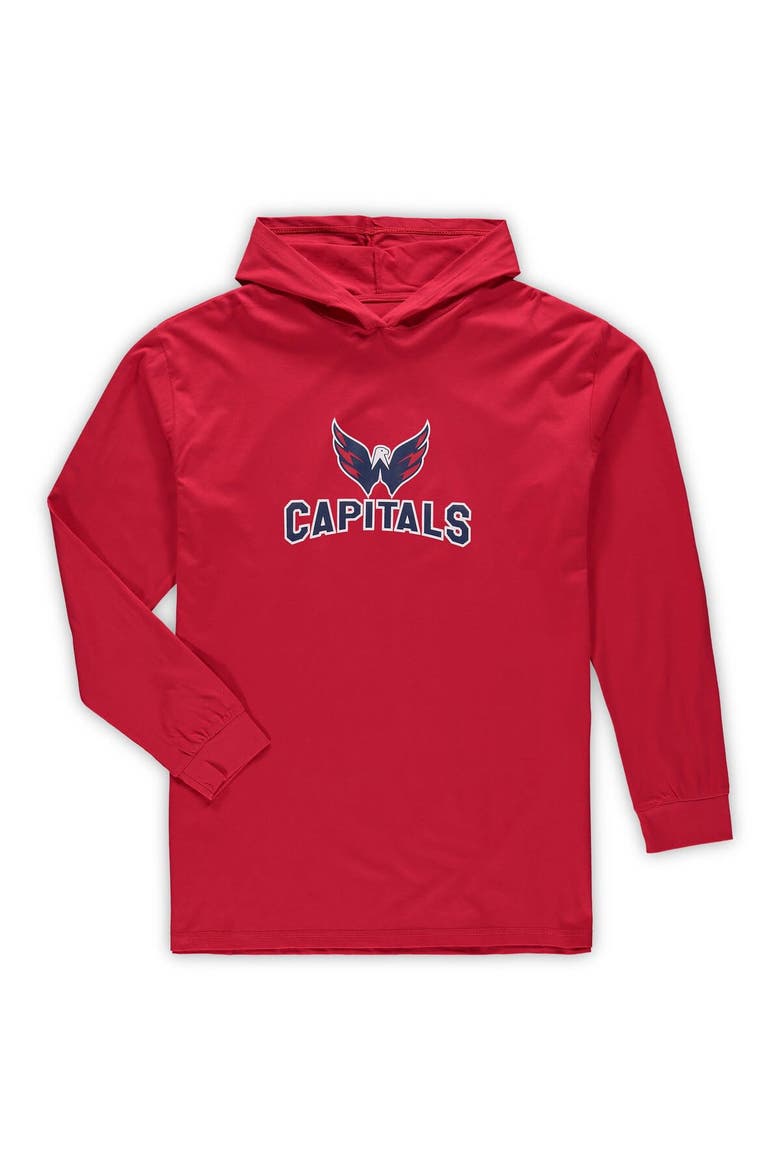 Men's Concepts Sport Red Washington Capitals Big & Tall Pullover Hoodie & Joggers Sleep Set, Alternate, color, Red