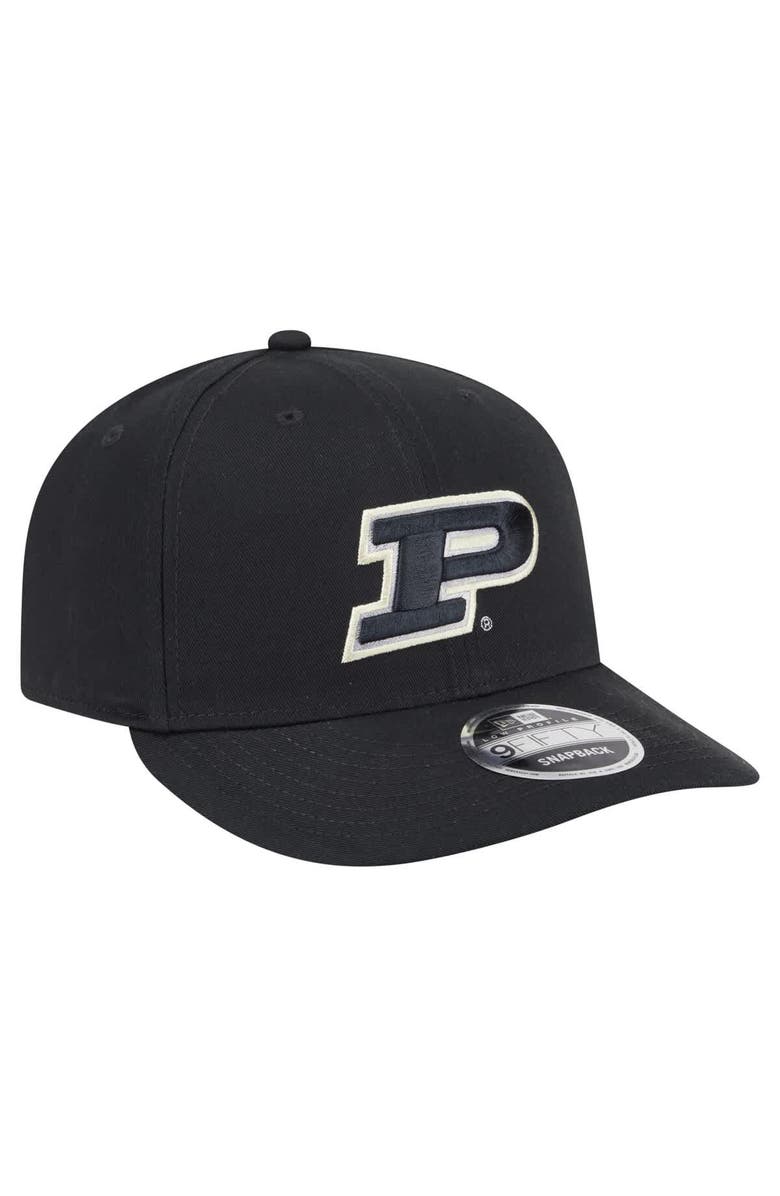 New Era Men's New Era Black Purdue Boilermakers Low Profile 9FIFTY Snapback Hat, Alternate, color, Black